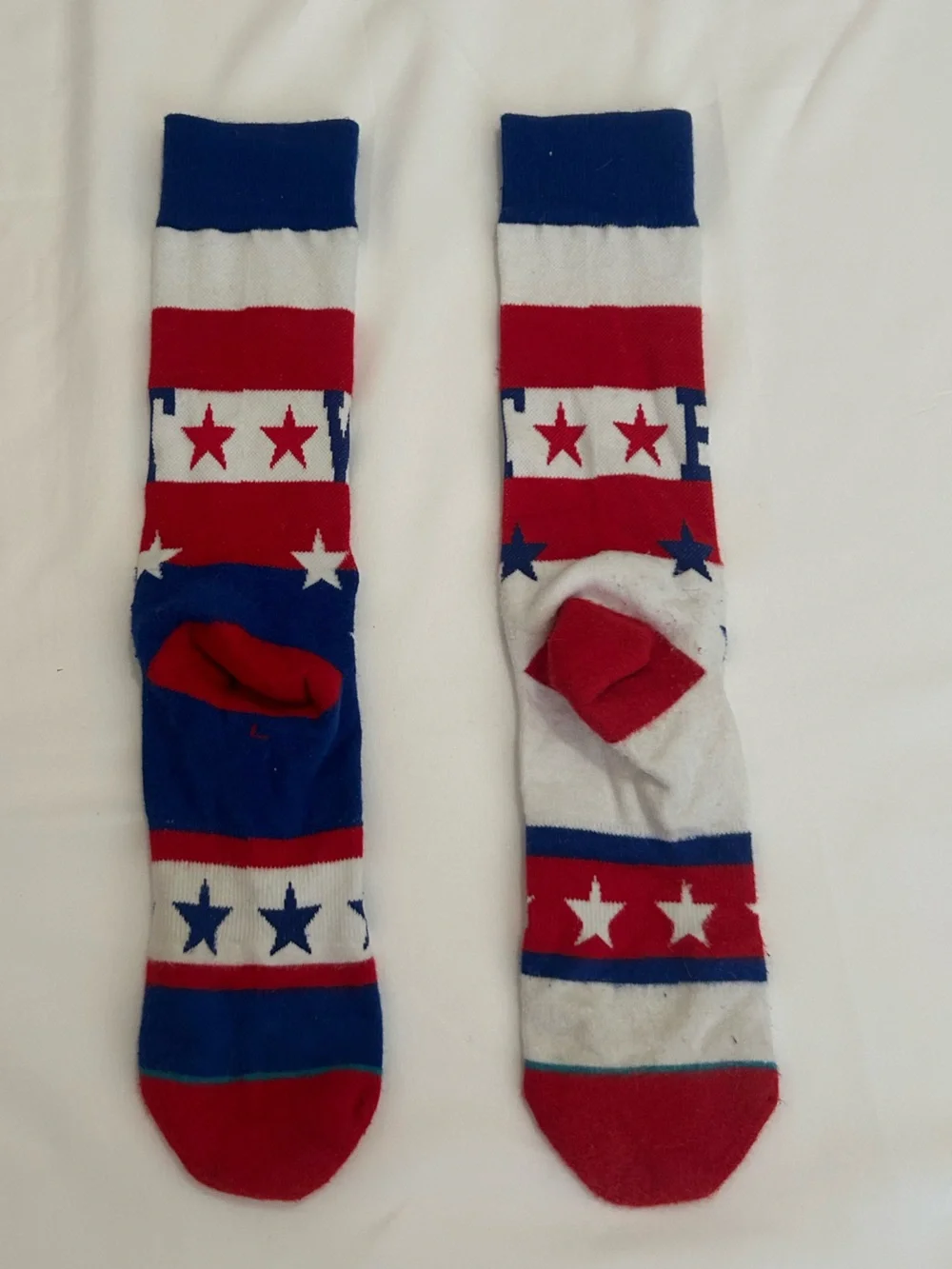 Stance NBA East vs West 80 Crew Socks Red White Blue Crew Socks